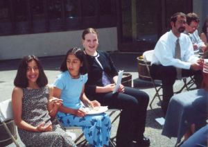 Claudia & Johanna Spitzer, Caitlin Morris, and teachers Ted Kalmus and Tom Allen. 